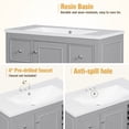 thumbnail image 5 of 36" Bathroom Vanity with Sink Combo, Modern Thickened Wood Bathroom Storage Cabinet with 4 Drawers & Soft Closing Door, Adjustable Shelves, Gray, 5 of 9