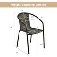 thumbnail image 2 of Gymax 4PCS Patio Rattan Dining Chair Outdoor Stackable Armchair Yard Garden Black, 2 of 10