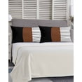 thumbnail image 5 of Black Brown Pillow Covers King Size, Contemporary Striped Boho Art Soft Bed Throw Pillowcases Breathable Cooling Long Lumbar Body Pillow Sham Cover for Bed Sofa 20''x40'', 5 of 7