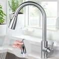 thumbnail image 1 of Kitchen Tap Extendible High Pressure Kitchen Tap 360° Swivelling Stainless Steel Mixer Tap Kitchen with Ceramic Cartridge Leak-Proof 2 Jet Types Chrome, 1 of 5