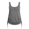 thumbnail image 1 of fatyb Plus Size Tank Tops for Women Drawstring Side Sleeveless T-Shirts Womens Casual Loose Blouses, 1 of 7