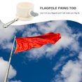 thumbnail image 4 of Miangastore 4Pcs 1 Inch Flag Fasteners Flag Pole Rings with Metal Flag Clip (White), 4 of 9