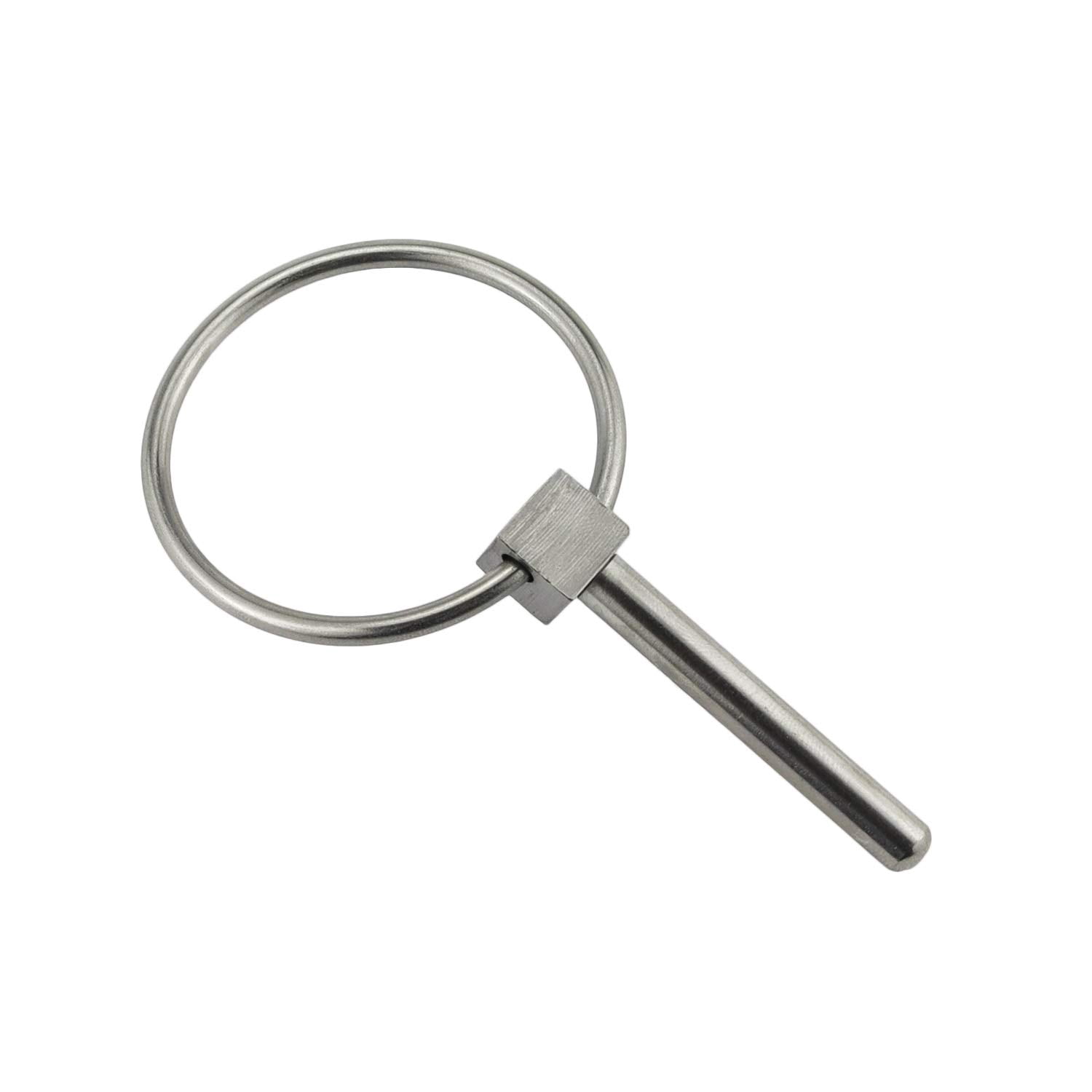 ABCISI Stainless Steel 316 Linch pins, Linch Pin Dia 6.1mm(1/4In) x L 43.5mm(1-2/3in) with Ring 6 Pack, Accessories for kayak, canoe, boat, dinghy trolley trailer