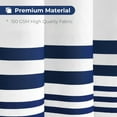 thumbnail image 4 of Seasonwood Blue Shower Curtain with Tassel for Bathroom Decor,Blue Striped Shower Curtain,Chic Polyester Bath Curtain Set with Hooks, 72 x 72, 4 of 8