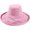 Pink, variant on Women Bucket Hat Super Wide Brim Fold Bucket Cap Beach Wedding Solid Color Floppy Fisherman Hat with Chin Strap