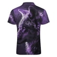 thumbnail image 5 of Purple Wolf Men Zipper T-shirt Summer Casual Short Sleeve T-shirt Top, 5 of 7