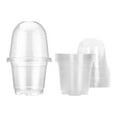 thumbnail image 2 of DYNWAVECA 10 Pcs Pot de Pépinière Transparent avec Couvercles Anti-Humidité Gobelets de Plantation Réutilisables avec Trous de Drainage pour Mini Accessoires de Plantes de Paysage en Haut, 2 of 10