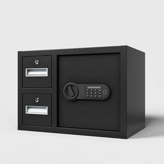 Steel Security Safe – Electronic Keypad, 1.85 Cubic Feet, Black, Ideal for Cash, Jewelry & Documents