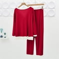 thumbnail image 6 of Ladies Lounge Sleepwear Women's Pajama Set Long Sleeve Shirt Full-Length Bottom Pajama Sets Pant Set Sleepwear Discount Deals, 6 of 7