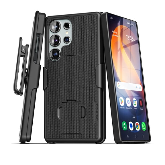 Encased DuraClip Compatible with Samsung Galaxy S26 Ultra Belt Clip Case with Phone Holster and Kickstand