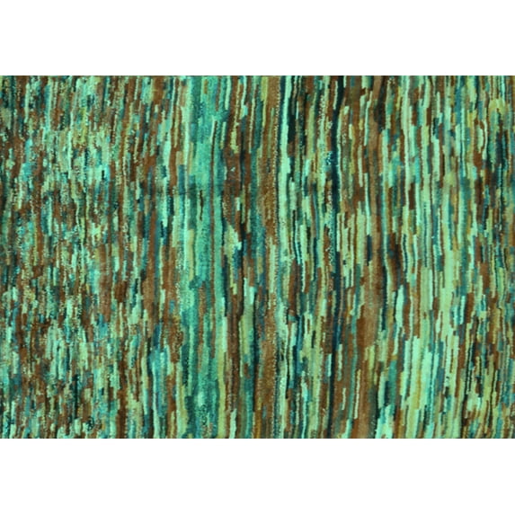 Ahgly Company Indoor Rectangle Southwestern Turquoise Blue Country Area Rugs, 8' x 12'