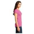 thumbnail image 3 of District Women's Short Sleeve Juniors Very Important V-Neck T-Shirt True Pink 2X-Large, 3 of 4