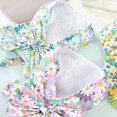thumbnail image 4 of 1 Set Pet Harness Leash, Flower Pattern Pet Chest Harness Breathable Set Pet Traction Rope Kit Mesh Chest Strap for Puppy Small Medium Dogs Pink M, 4 of 4