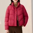 thumbnail image 2 of Quilted Puffer Jacket for Women Winter Stand Collar Zip Up Warm Lightweight Thermal Jacket Outwear with Pockets, 2 of 6
