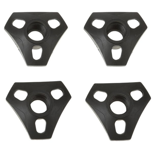 Juego de 4 cestas de goma negra para bastones de trekking, ideales para senderismo y trekking. 4cm