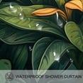 thumbnail image 3 of Tropical Plants Waterproof Shower Curtain Set with Hooks - Printed Bathroom Curtains - Decorative Bathroom Shower Curtains, 3 of 6