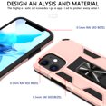 thumbnail image 4 of CoverON Apple iPhone 12 Mini Case (5.4"), KickStand Ring Loop Holder Rugged Phone Cover Magnetic Slide Stand, Rose Gold Pink, 4 of 9