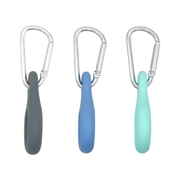 3 Pcs Water Bottle Buckle with Carabiner Clip Silicone Water Bottle Carrier Holder for Outdoor Camping Travel enduring