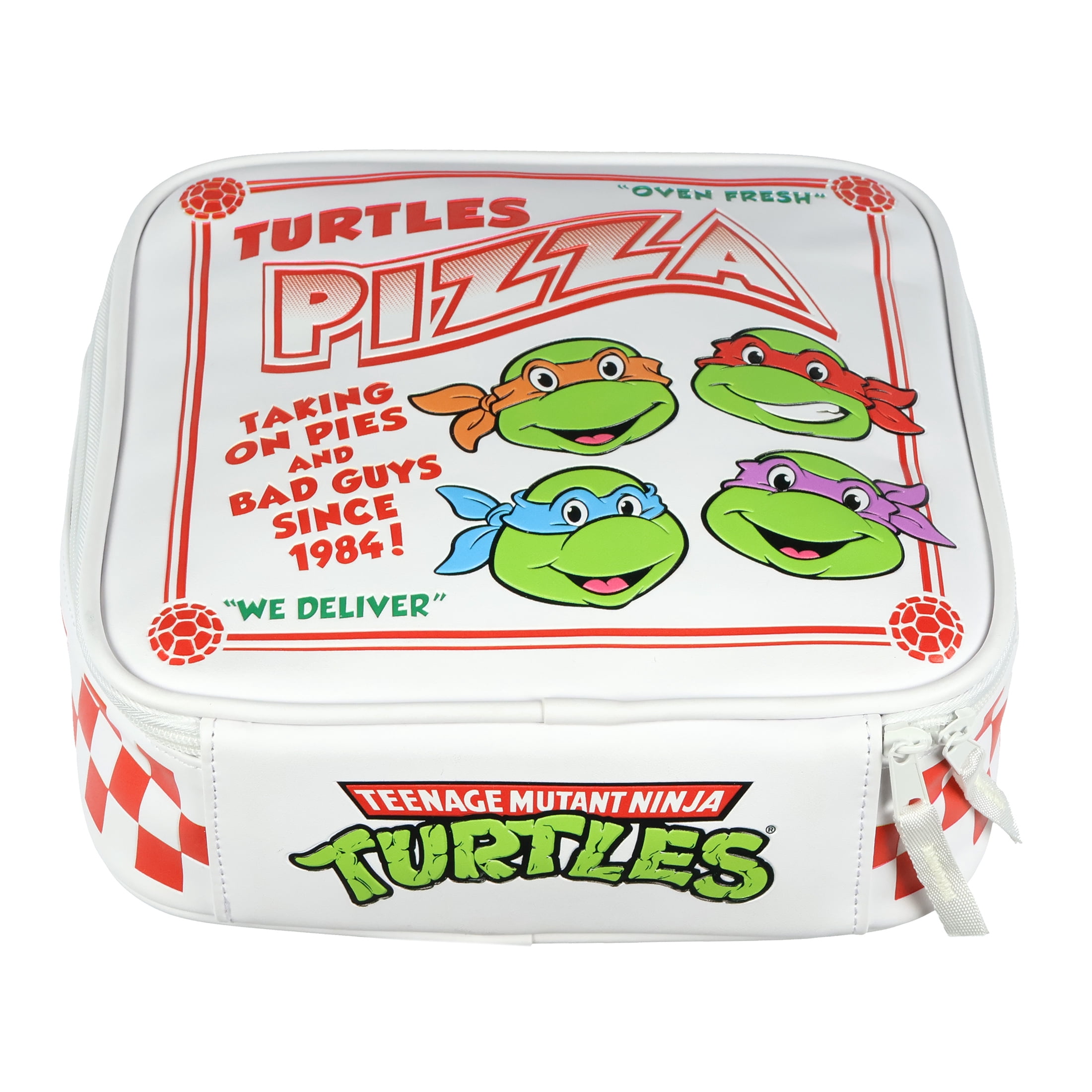 TMNT Lunch Box Nickelodeon Teenage Mutant Ninja Turtles Oven Fresh Turtles Pizza Box Lunch Bag Tote 9"