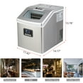thumbnail image 6 of Portable Ice Makers Machine for Countertops, Makes 40 lbs of Ice Per 24 hours, 24 Ice Cubes Ready in 12 Minutes, Stainless Steel Ice Maker w/Ice Scoop for Home Kitchen Bar Office, S11425, 6 of 8