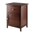 thumbnail image 2 of Pemberly Row Nightstand Accent Table with Drawer and Cabinet in Antique Walnut, 2 of 7