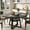 Black (without texture), variant on COZONY 47" Round Dining Table for 4-6, Farmhouse Circle Table with Storage Shelf and Metal Square Legs, 500 lb Capacity,Black