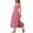 Pink, variant on Women's Casual Maxi Sundress Crewneck Sleeveless Comfy Summer Loose Tank Dress Baggy Beach Vacation Outfits 2025