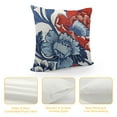 thumbnail image 4 of Creowell Thibaut Honshu Red and Blue Chinoiserie Floral Decorative Pillow Cover Dot Cushion Cover Vintage Farmhouse Accent Pillow Modern Home Decor Toss Pillow, 4 of 5