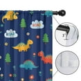 thumbnail image 4 of Blackout Kids Curtains,Dark Blue Dinosaurs ROAR Pattern Childrens Insulated Curtains Set Of 2,Bedroom Essentials,Toddler Room Decor 52"x84", 4 of 5