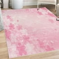 thumbnail image 1 of Nature Decorative Rug, Cherry Blossoms Pattern in Shabby Form Style Flourish Themed Art Print, Quality Carpet for Bedroom Dorm and Living Room, 6 Sizes, Pale Pink, by Ambesonne, 1 of 4