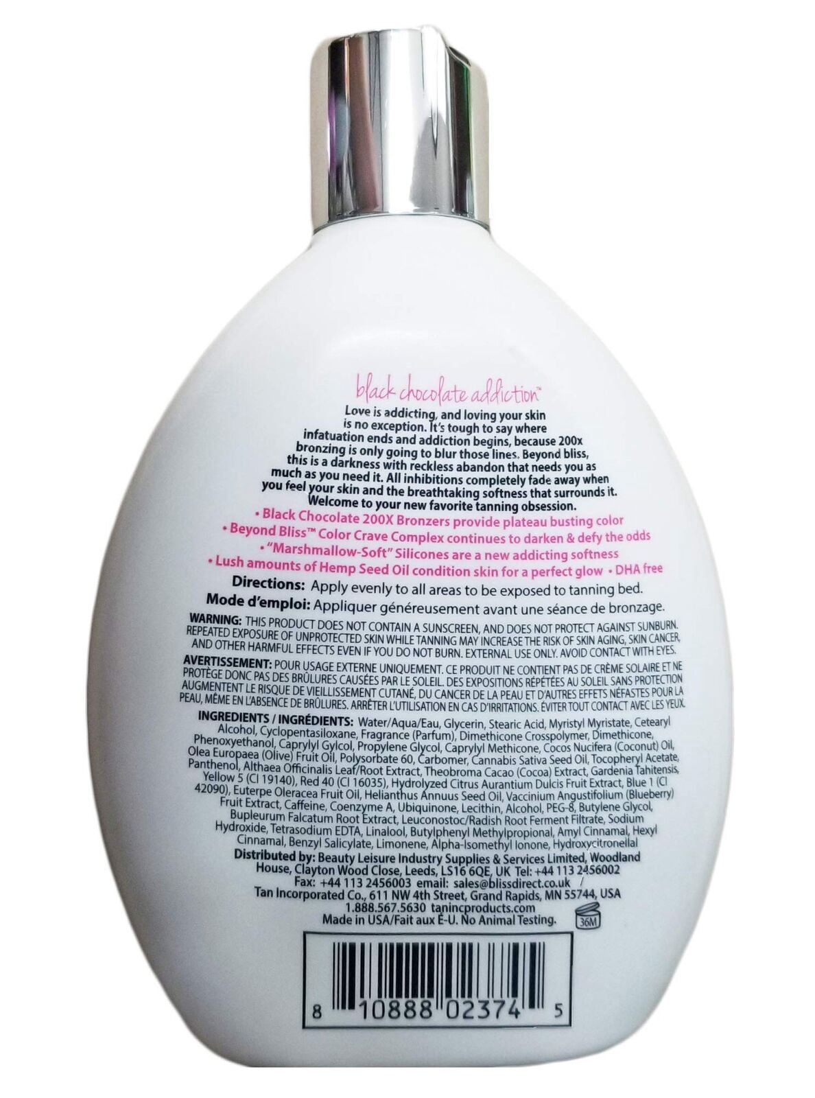 Brown Sugar Black Chocolate Addiction 200X Tanning Lotion