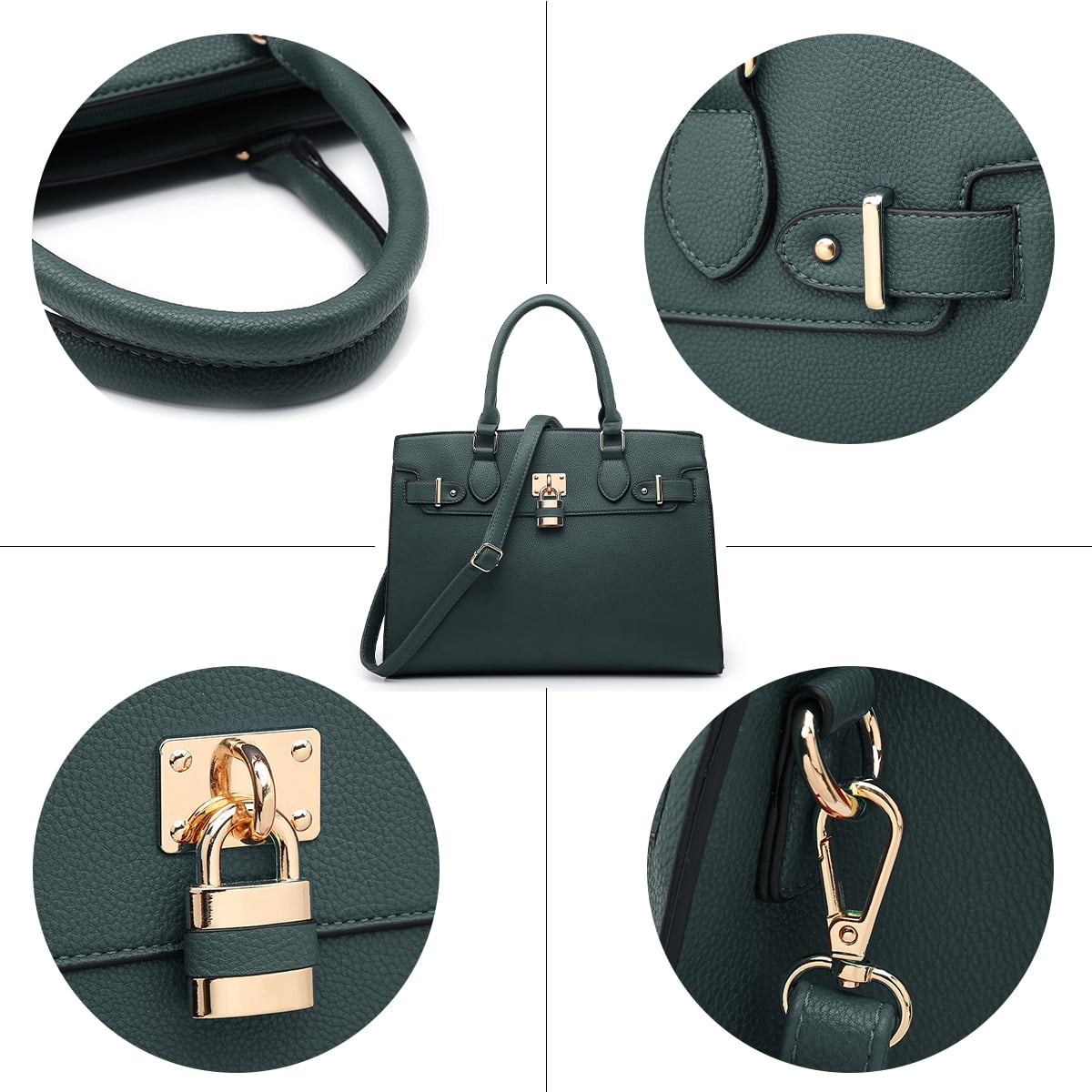Dasein Women Handbags and Purses Ladies Shoulder Bag Top Handle Satchel Tote Work Bag with Matching Clutch