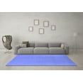thumbnail image 3 of Ahgly Company Machine Washable Indoor Rectangle Solid Blue Modern Area Rugs, 7' x 9', 3 of 4