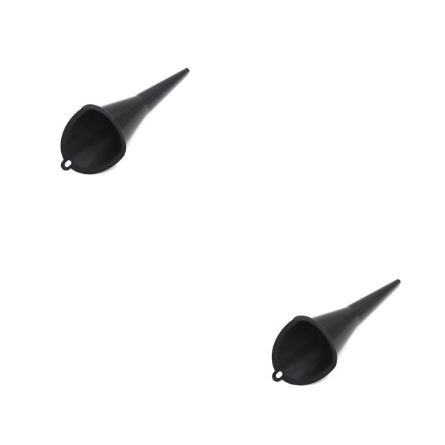 Bewildely Embudo Universal para llenado de aceite de coche, de agua, embudos de PP antisalpicaduras, herramientas de repostaje de Negro 2piezas