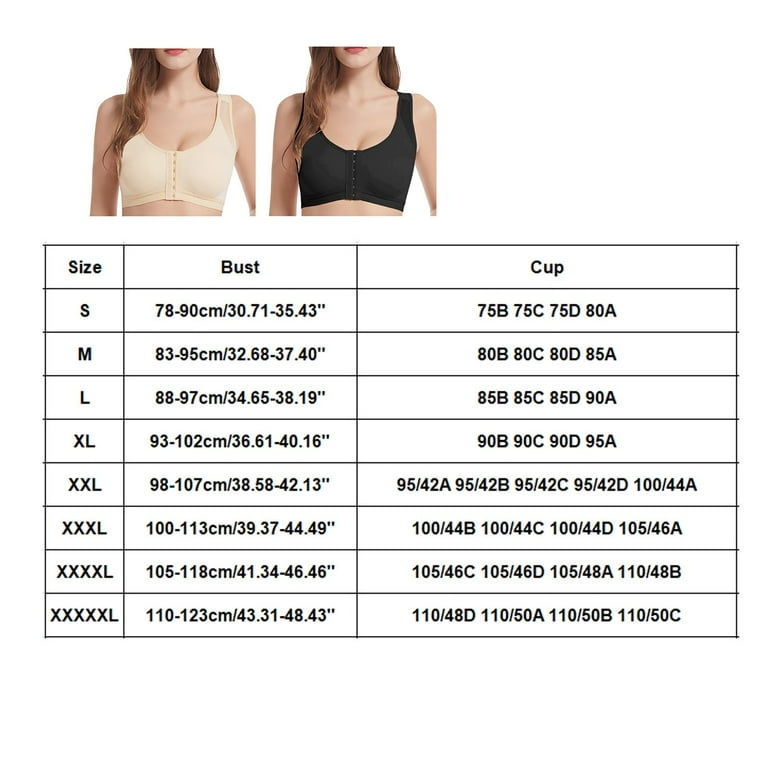 Yubnlvae Bras for Women Womens Underwear for Seniors Front Closure Sora for  Older Women Front Closure Embraced Posture Corrector 2Pc (Beige And White)  Multicolour Womens Underwear 
