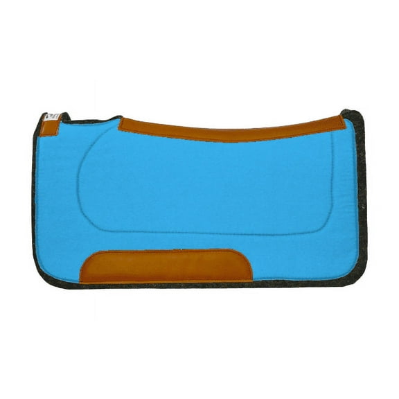 Diamond Wool Contoured Ranch Saddle Pad Size 30x30 and 1/2 inch Thickness, Turquoise