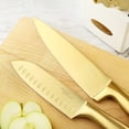 Marco Almond MA21 14Piece Golden Titanium Cutlery Knife Set with