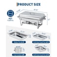 thumbnail image 2 of Ensemble de Buffets à Réchauds Professionnels - Acier Inoxydable 8 Qt avec 6 Poêles à Aliments, Réchauffe-Plats Rectangulaires Pliables pour Traiteur, Fêtes, Mariages - Ensemble de 4 Pcs, 2 Grilles Doubles + 2 Grilles Simples, 2 of 7