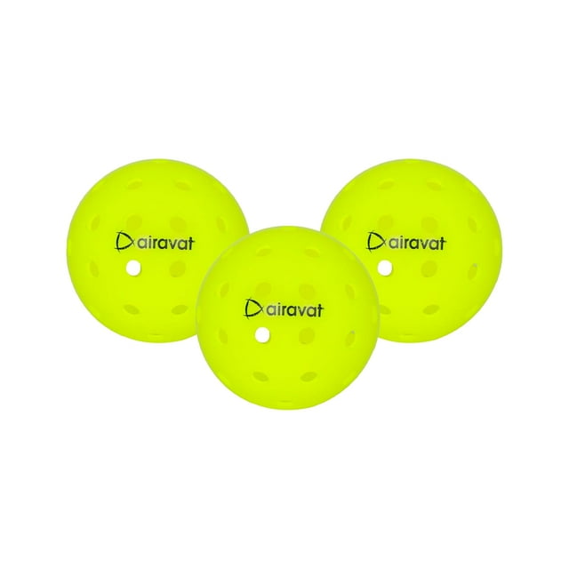 Competition Outdoor Pickleball Balls Set Of 3 Piece With 40 Hole Pro, Durable, Abs Plastic Material, Ideal For All Skill Levels & Outdoor