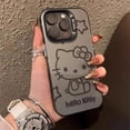 thumbnail image 4 of Fundas de silicona suave para iPhone, funda protectora de lente de Hello Kitty, Gato y Estrella, 15, 14, 13, 12, 11 Pro Max Plus, Mini, XR, XS, X, novedad, 4 of 4