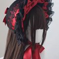 thumbnail image 4 of Slccxzc Victorian Lace Bonnet Hat Gothic Lolita Party Headwear, 4 of 7