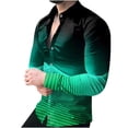thumbnail image 2 of Kiplyki Wholesale Chemise Décontractée à Manches Longues pour Hommes, Dégradé, Coupe Ajustée, Imprimé Graphique Géométrique, 2 of 4