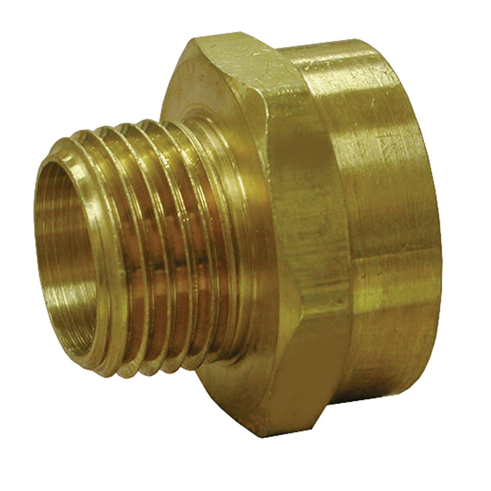 3/4" x 3/4" (1/2" FIP Tap) Brass Garden Hose Fitting, Female Hose To Male Pipe ,
