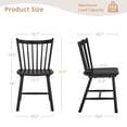 thumbnail image 4 of Dycanpo 18" Upgraded Dining Room Chairs Set of 4,Farmhouse Wooden Spindle Back Kitchen Chairs for Kitchen,Black, 4 of 7