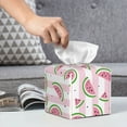 thumbnail image 6 of Sikiie Watermelon Leather Tissue Box Cover Square, tissue box holder, Tissue Box with Bottom Belt-5.2”x5.2”x5.2”, 6 of 7