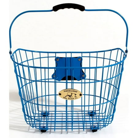 Nantucket Surfside Wide Slat Wire Handlebar Basket with Quick Release