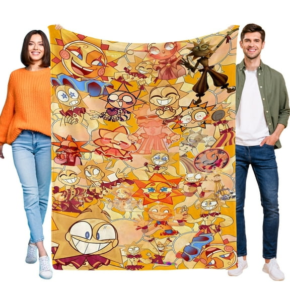 Sundrop FNAF Flannel Blanket Fun and Cozy Throw Blanket Perfect for Bedroom Playroom or Travel 30"x40" Ideal Gift for Boys and Girls