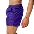 thumbnail image 5 of Busydd Mens Shorts Casual Solid Color Gym Athletic Shorts for Men Summer Beach Elastic Waist Men's Swim Trunks with Pockets, 5 of 6