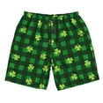 thumbnail image 3 of Uemuo Happy St. Patrick's Day5 Pattern Men's Swim Trunks Hawaiian Beach Bathing Suit Swimsuits Beach Quick-Dry Shorts with Pockets-Medium, 3 of 9