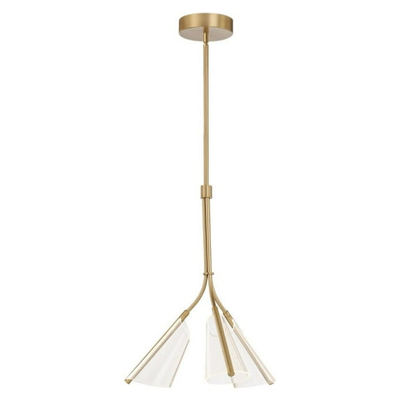 Kuzco Lighting Pd62622 Mulberry 22" Wide Led Multi Light Pendant - Brushed Gold / Light